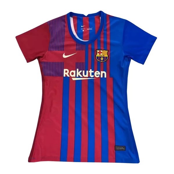 Camiseta Barcelona Replica Primera Ropa Mujer 2021/22 Azul Rojo